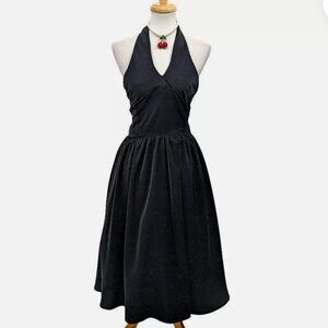 Banned Roisin Halter Marilyn Swing Dress in Black, 2XL NWT Pinup Vintage look